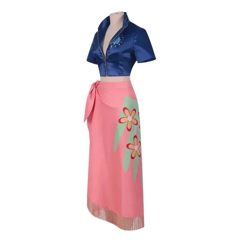 Nico Robin Cosplay Costume Dress Outfits Anime Cosplay Costume Glasses Wig Suit Costumes For Girl Halloween Carnival Party Suit