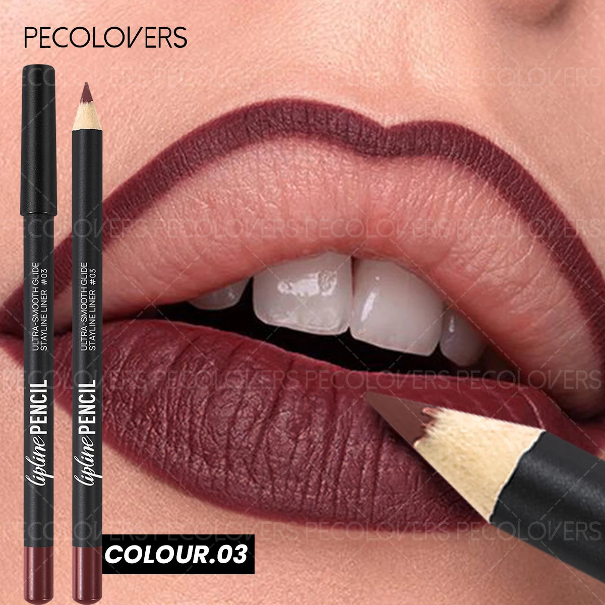 1PC Matte Lip Pencil - Long-Lasting, Waterproof, Dual as Lip Liner & Lipstick, Pumpkin Spice Shade, Rich Colors, For Christmas