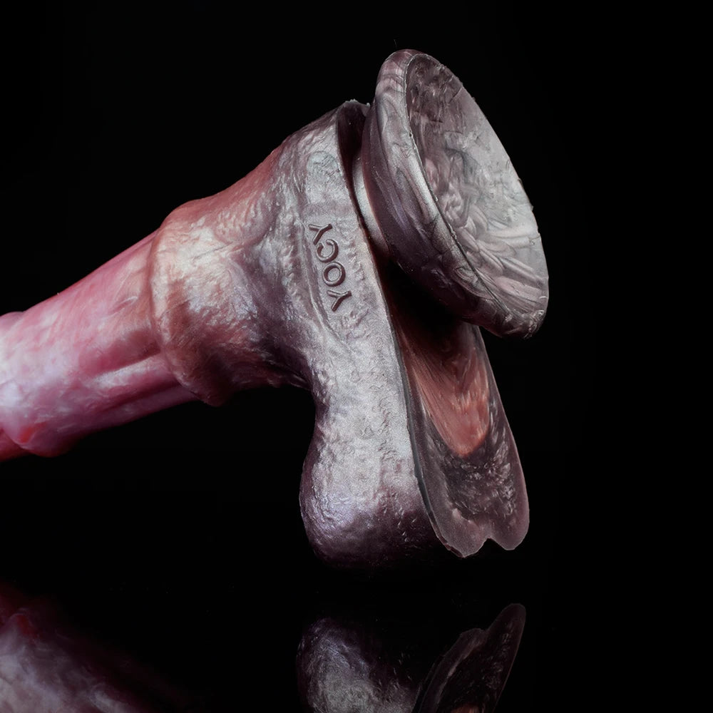 Realistic Horse Dildo with Suction Cup for Women, Lifelike Veins & Testicles Silicone Design, Giant 13.77Inch Masturbation Toy