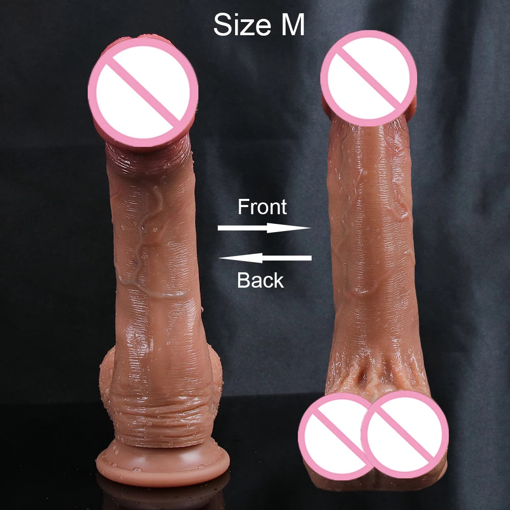 New Realistic Big Glans Dildo Soft Long Penis Huge Adult Dick Suction Cup Anal Sex Toys For Women Vagina G-Spot Orgasm Stimulate