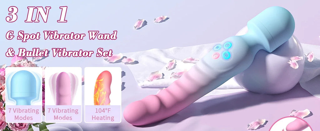 3 IN 1 Mode Dildos Vibrator AV Sex Machine Magic Wand Clitoris G Spot Stimulator Female Vagina Massager Woman Adults Sex Toy 18+