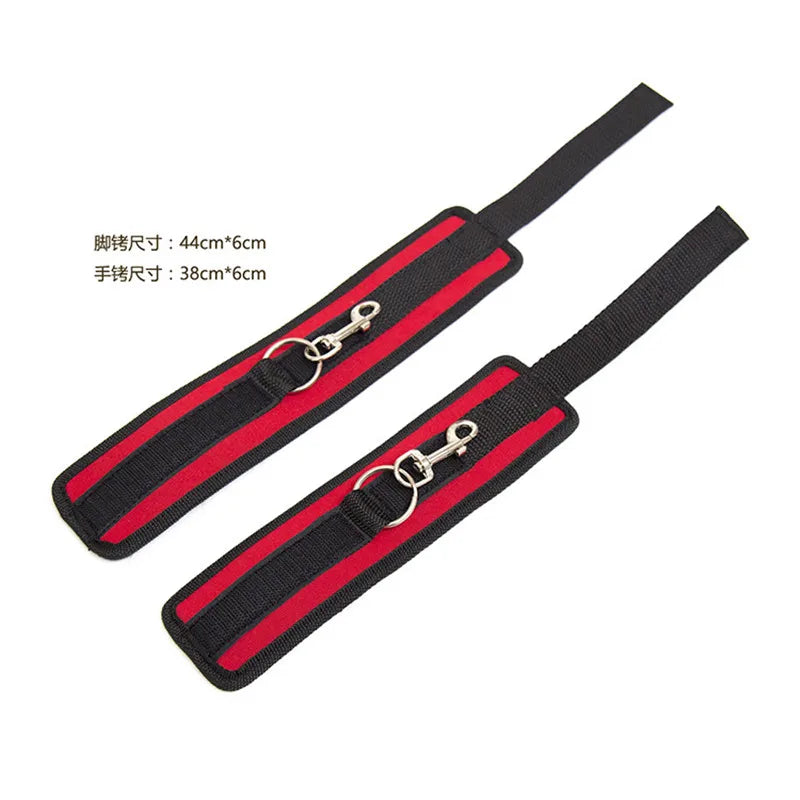 Restraint Erotica Binding Sex Forced Split Leg Straps Neck Wrist Bdsm Bondage Set Sex Toys For Woman Couples Product No Vibrator