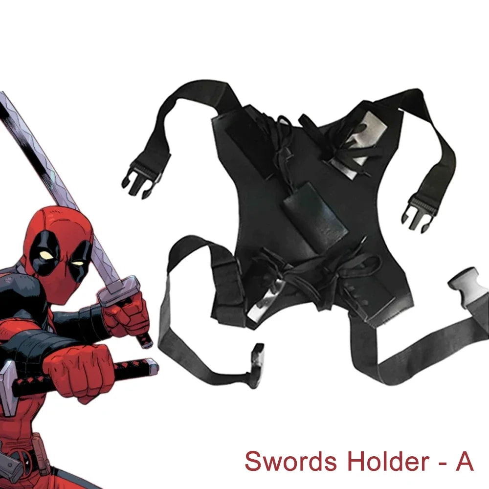 Deadpool Costume Accessories Belt Swords Blades Pistol Holster Superhero Cosplay Props Toys Wade Wilson Role Play