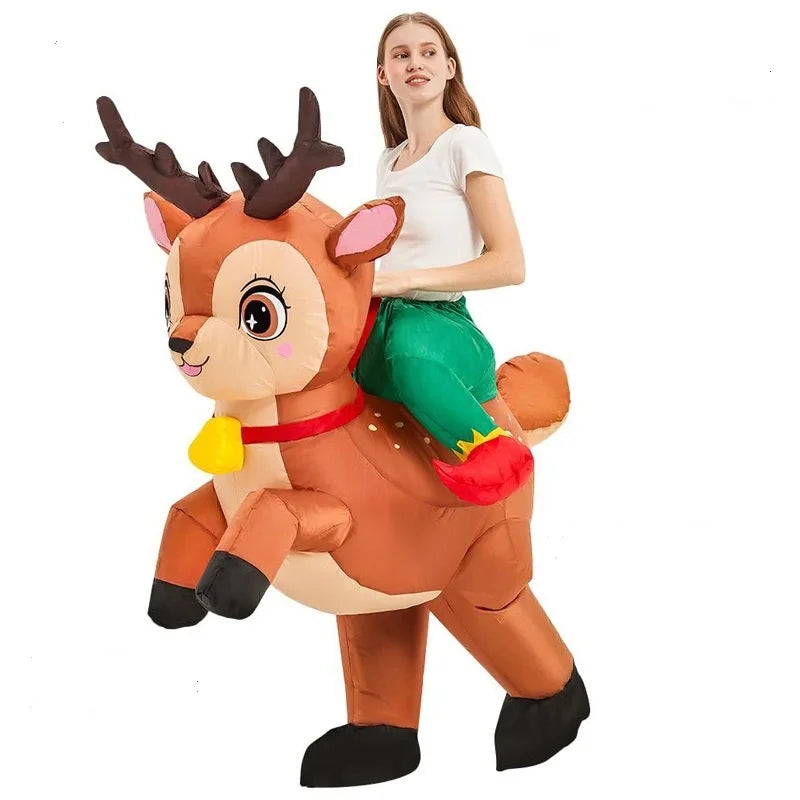 Elk Inflatable Costumes Cycling Walking Party Atmosphere Props Cute Cycling Cosplay Costumes