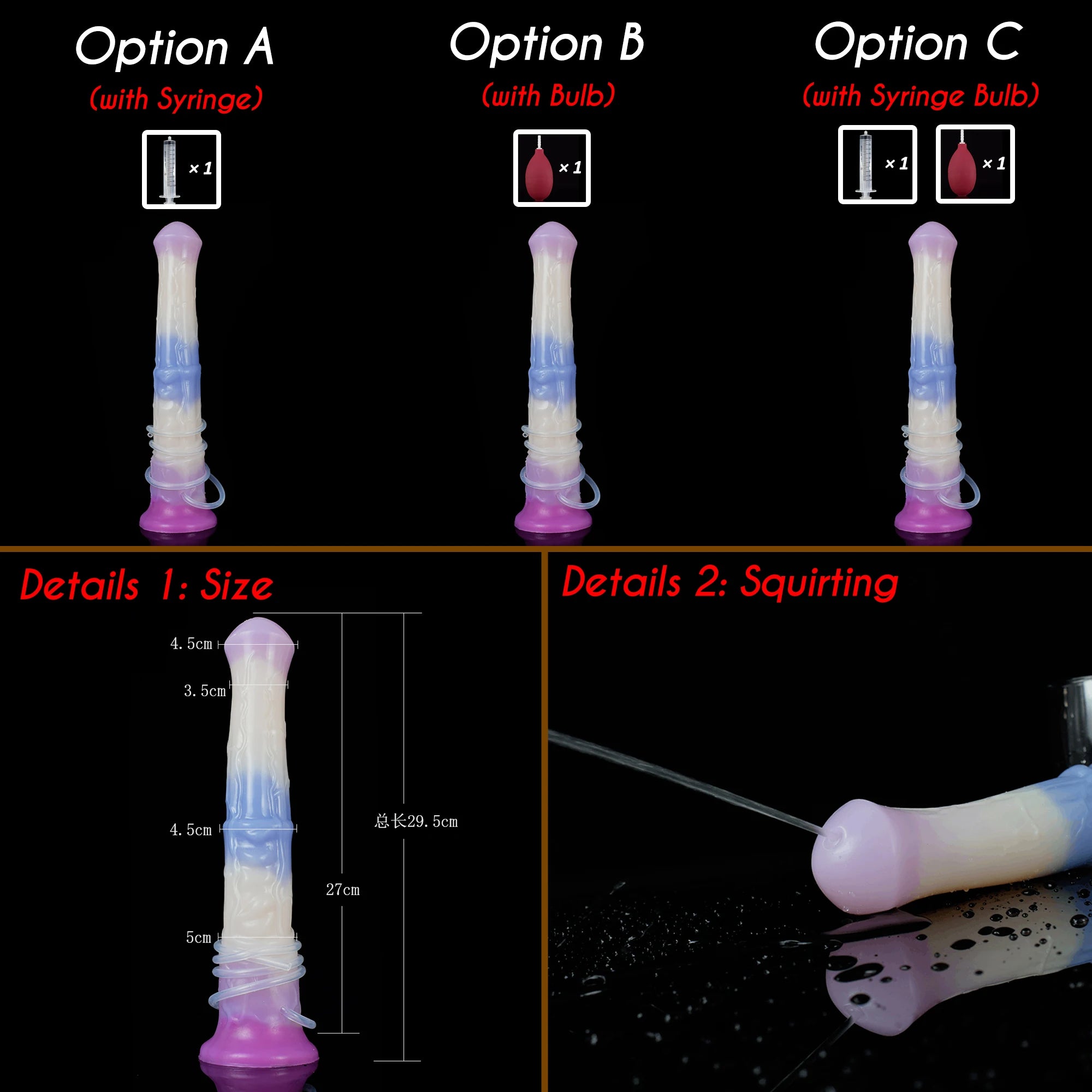 SHAZ Giant Dildo Long Anal Plug Butt Plug Double-Layer Silicone Horse Cock With Strong Suction Cup Sex Toys for adults Women 18+