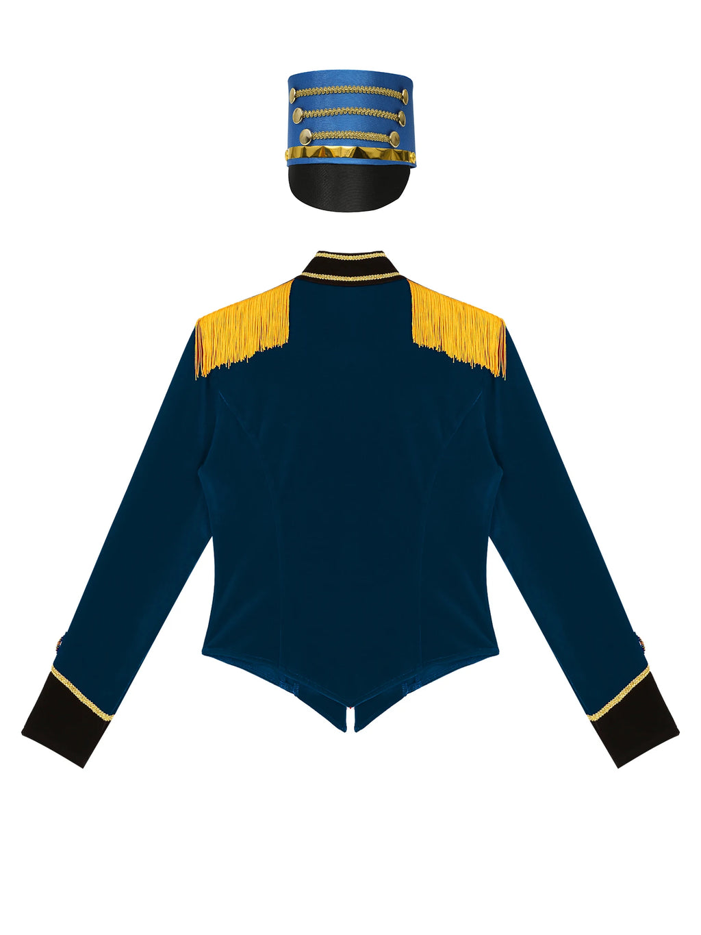 Womens Marching Band Drummer Costume Long Sleeve Circus Ringmaster Jacket Nutcrackers-hat Honor Guard Uniform Drum Major Outfits