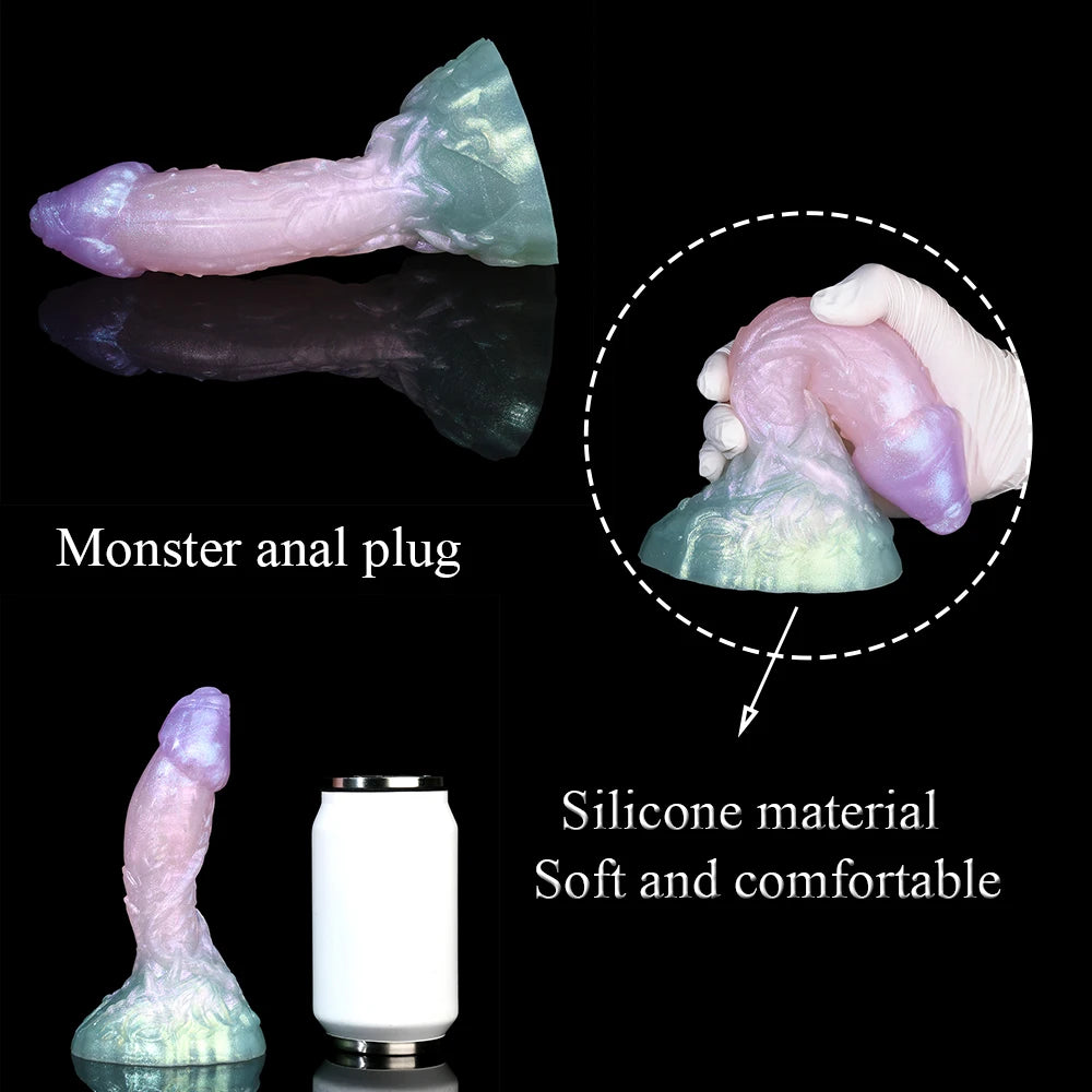 YOCY 4 Sizes Monster Dildos Curved Anal Plug Butt Dilator Vagina Massager Flirting Sex Toys For Women Men Masturbator Sexy Shop