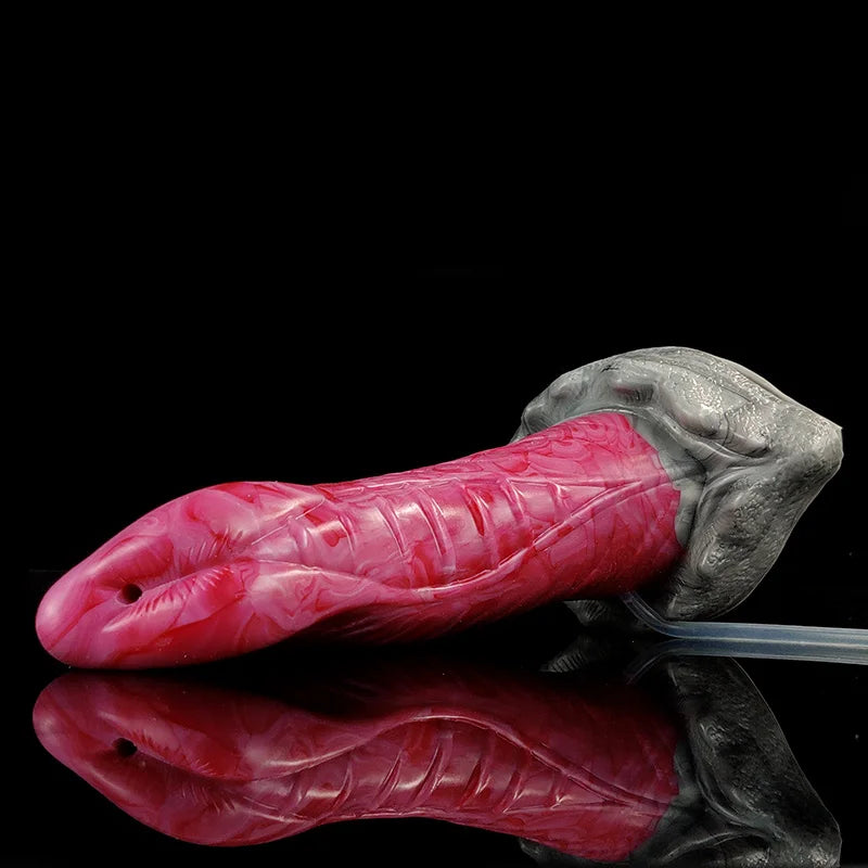 YOCY Huge Alien Dildo Gray Meat Color Monster Dildos Ejaculating Cruved Buttplug Prostate Stimulator Sex Toy For Women Men