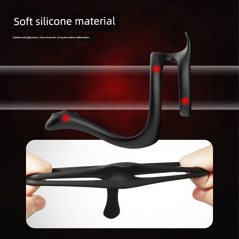 . Enhanced Version of Huiyin Hole Vibration Massage Silicone Cock Ring Men's Thong Sexy Cutout Ring Underwear