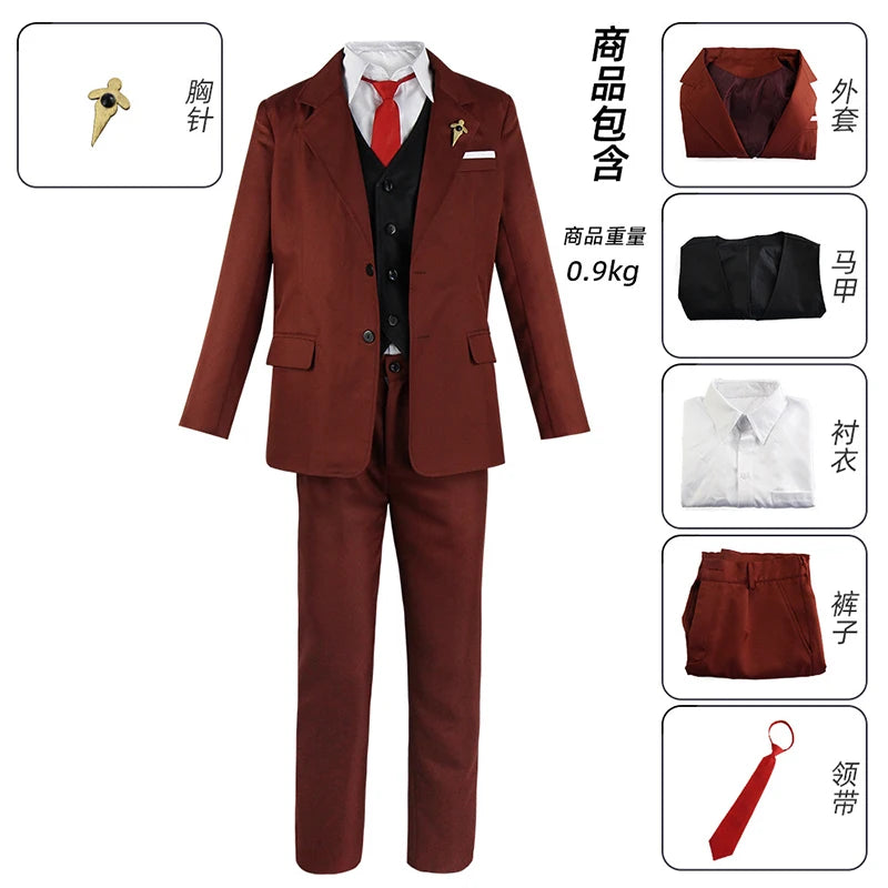 Anime Spy X Family Cosplay Costume Yor Forger Sexy Dress Loid Forger Light Green Suit Anya Kawaii Outfit Carnival Party Wig COS