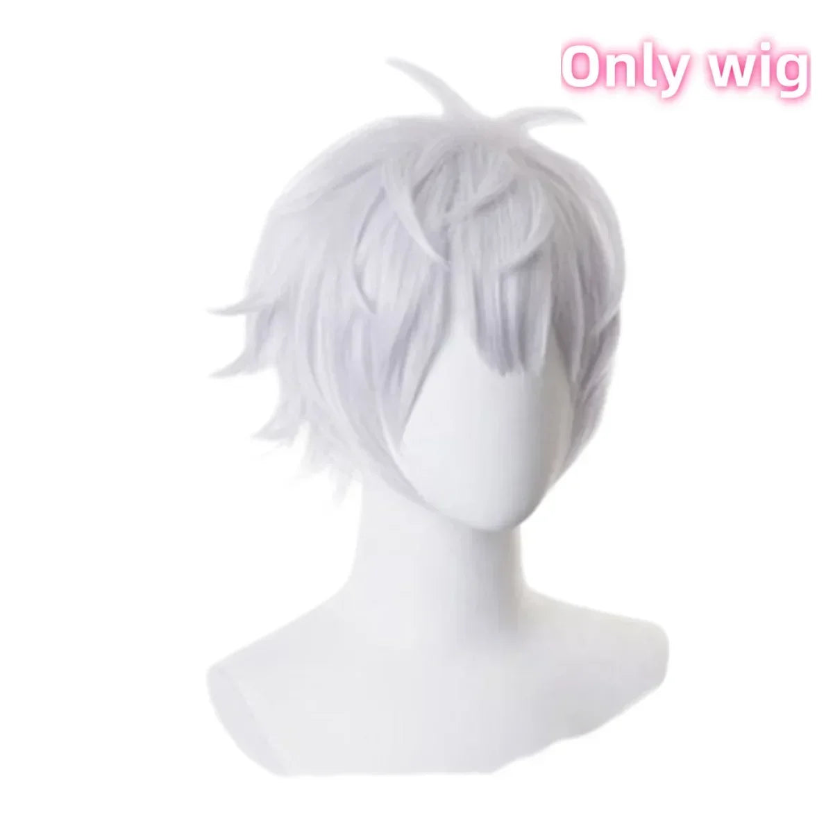 Gojo Satoru Cosplay Costumes pour hommes, Anime  iforme de lycée, Perruque trempée, Costume d'Halloween, Vêtements pour adultes