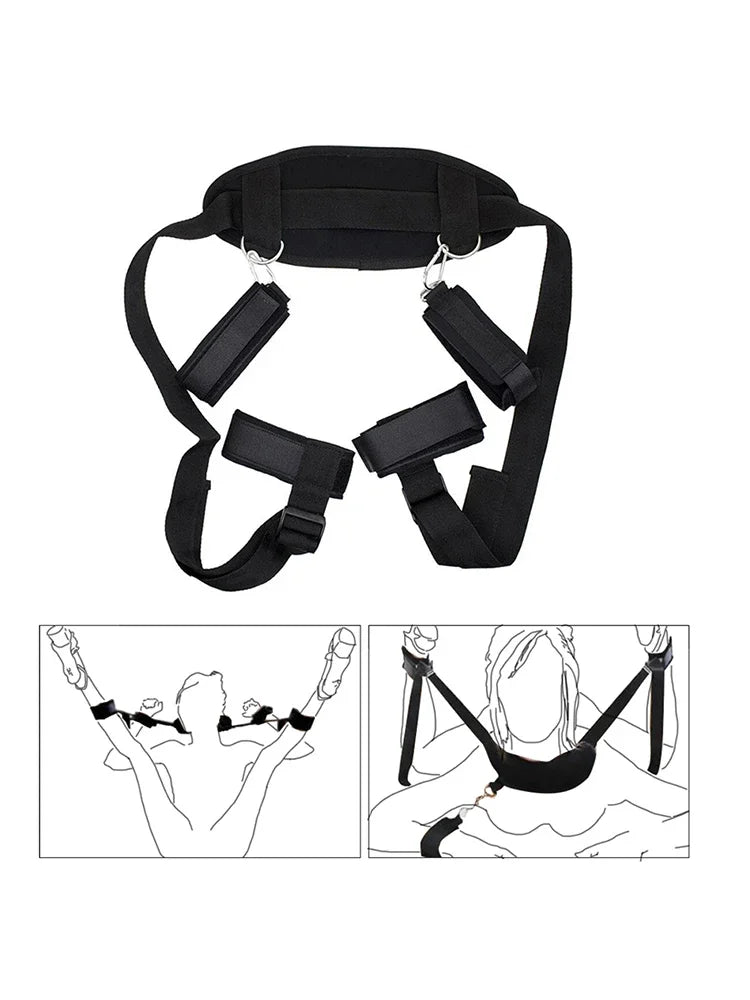 BDSM Bondage Gear Kit Erotic Sex Toys Adult Gmaes Bandage Obedience Slave And Master Couple Role Play Exotic Accessories Sexshop