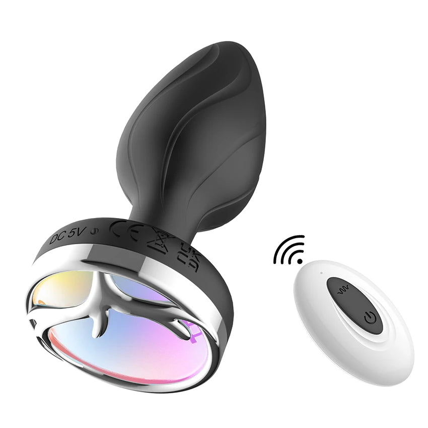 LED Colorful Light Butt Plug for Women Men Anal Plug Vibrator Prostate Massager Adults Sex Toys Wireless Remote Control Buttplug
