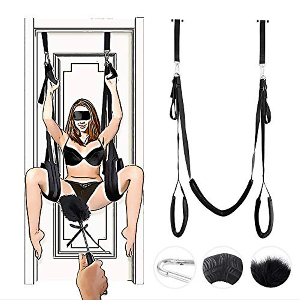 Indoor Sex Swing Bondage Restraint BDSM Hanging Sex toys for Women Adjustable Strap Open Legs Spreader Couple Sex Flirting