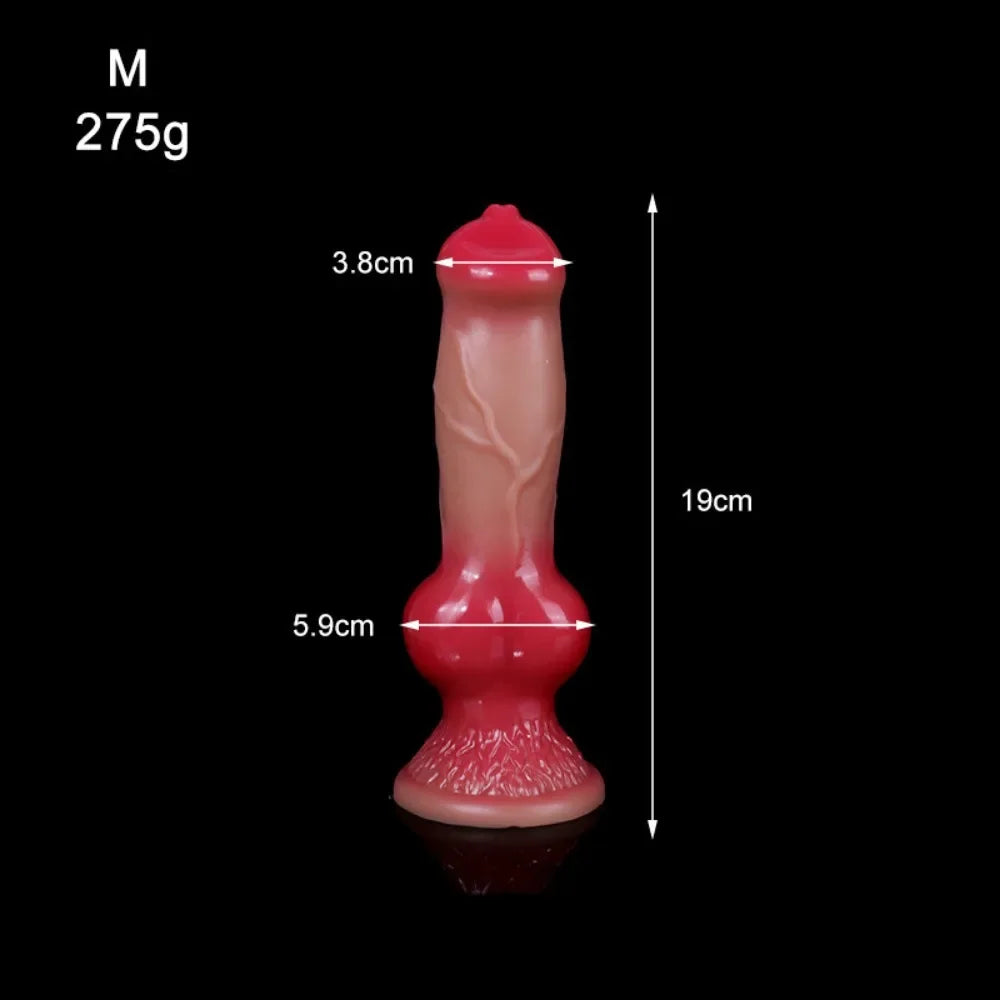 Silicone Animal Dog Dildo Vaginal Vestibule Plug Realistic Silicone Dildo Female Male Masturbator Couples Adult Products