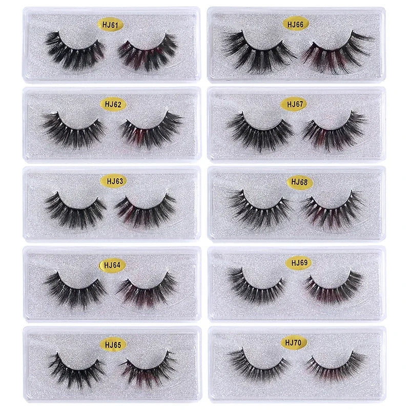 20 Pairs 3d False Lashes Bulk Natural Thick Fluffy False Eyelashes Makeup Fake Eyelashes Pack