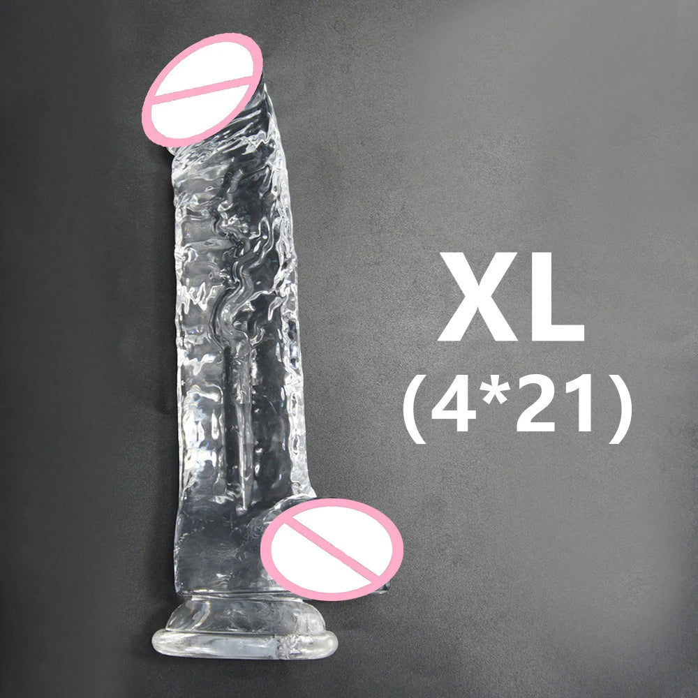New Realistic Dildos Erotic Jelly Dildo With Super Strong Suction Cup Sex Toys for Woman Men Artificial Penis G-spot Simulation