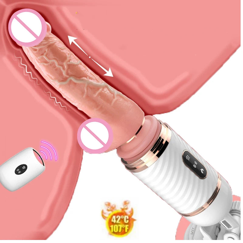Realistic Dildo Remote Control Automatic Sex Machine Big Penis Vibrator Retractable Dildo Female Masturbator Suction Cup