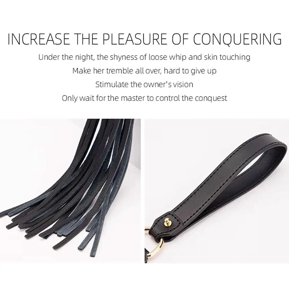 Role-playing Props PU Leather Collar Whip Flirting Mouth plug Handcuffs Sex toys for Women Men Couple Adult Games Sex Toy