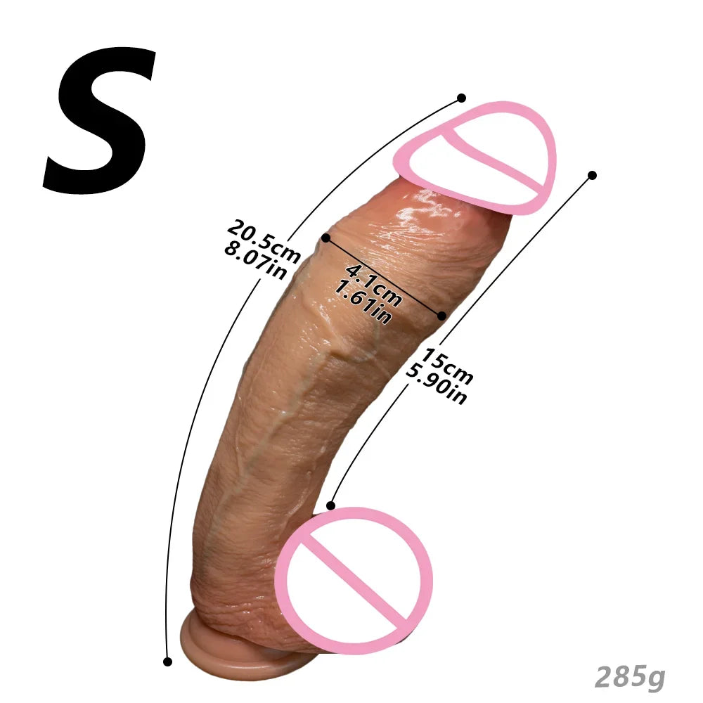Oversized Soft Realistic Dildo Big Penis Suction Cup Dick Penetration Anal Dildo Adult Sex Toys For Women Masturbation Big Penis