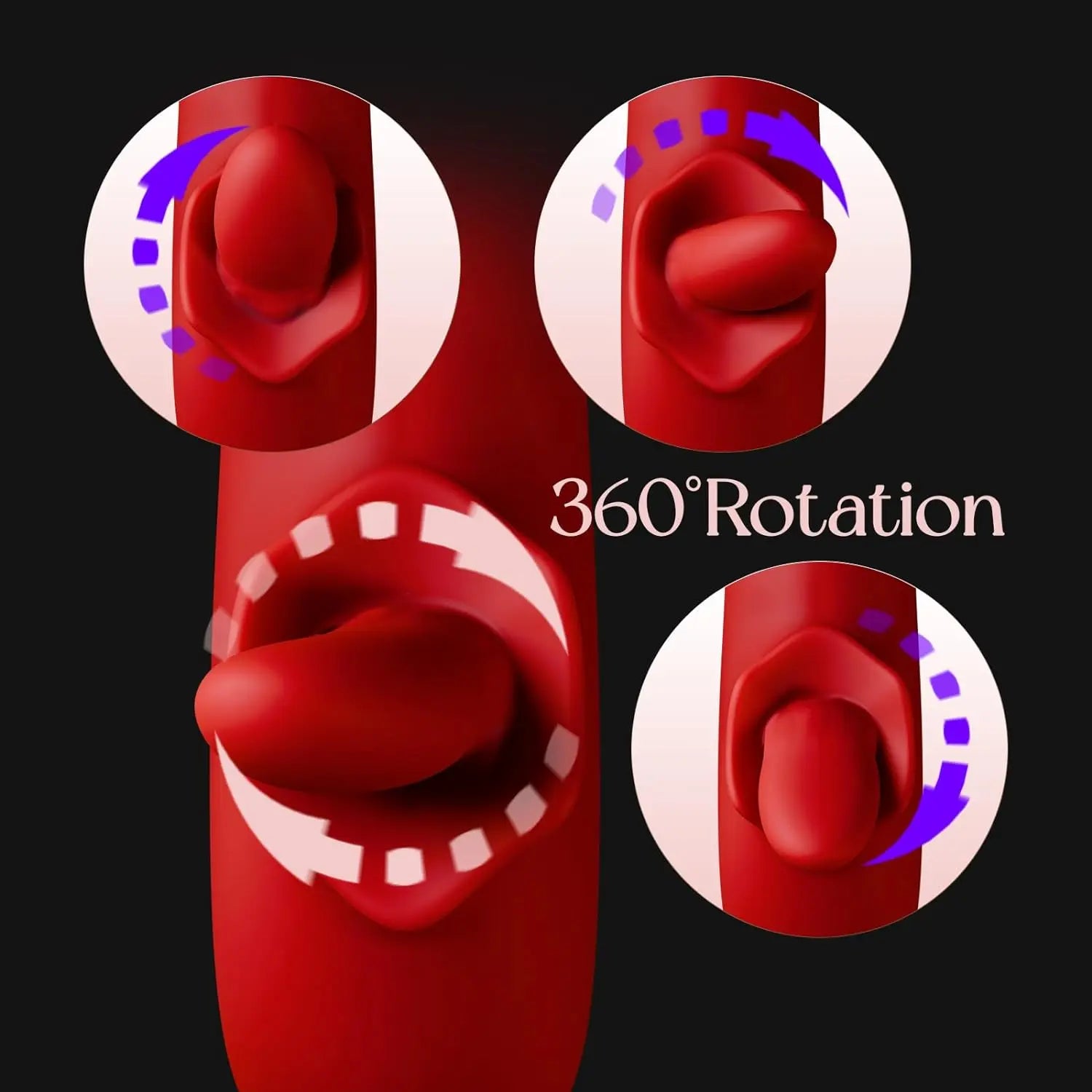 2 in 1 Clitoral Vibrators for Wome 360 Rotation Tongue Thrusting Massager Female Dildo Vagina Masturbator Adult Sex Toys 18