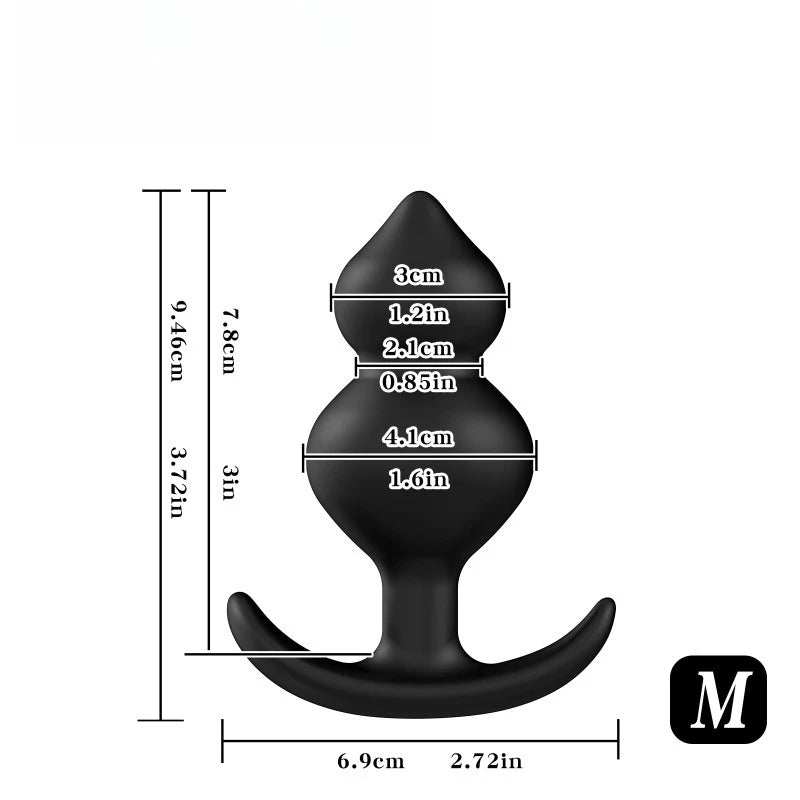Anal Plug with Steel Balls Butt Plug Anal Beads Fetish Men Prostate Massager Sex Toys for Women Men Anal Dilator Butplug