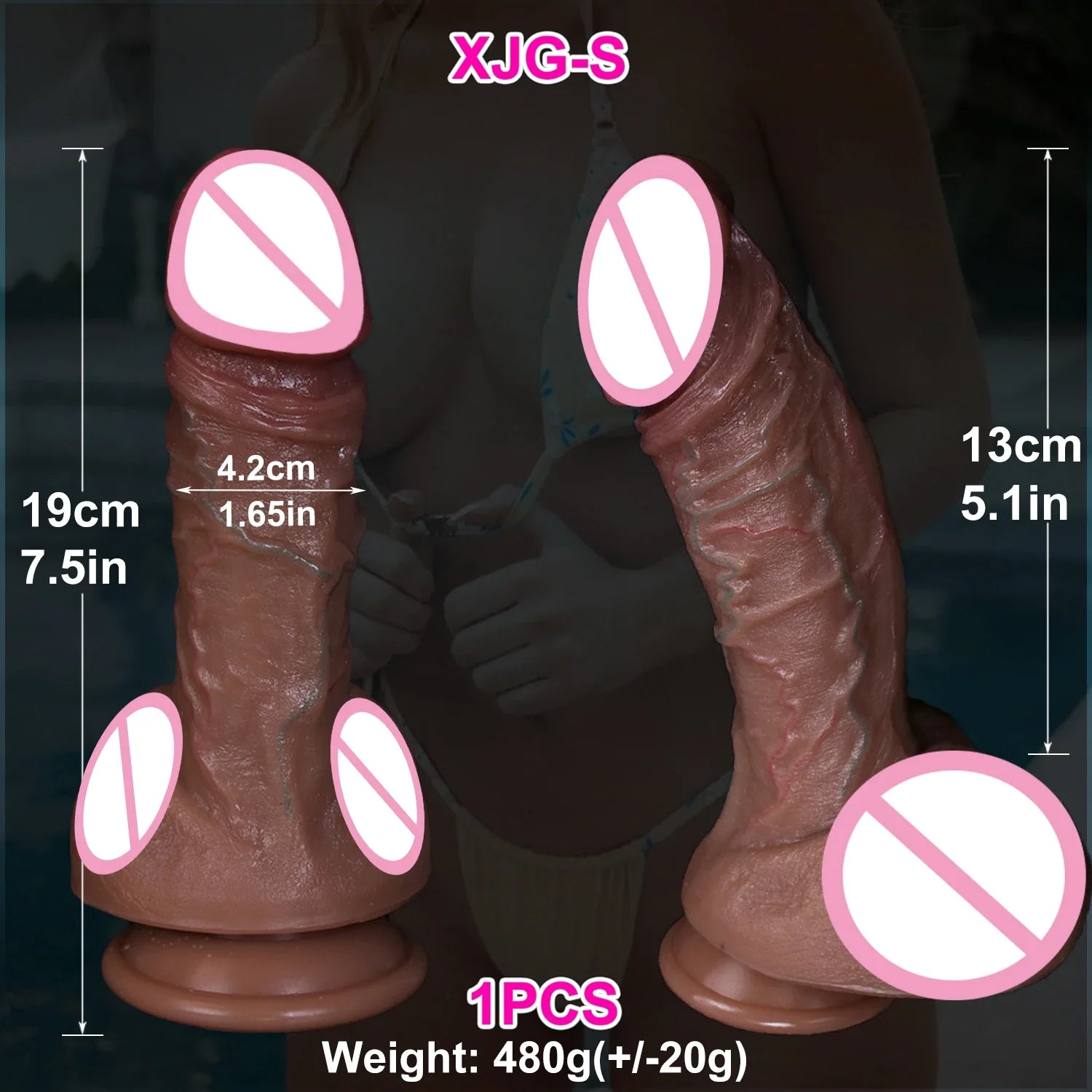 Giant Realistic Skin Thick Dildo Double Silicone Masturbation Penis Soft Small Cock Women Anal Sex Toy Suction Cup Adults Dick