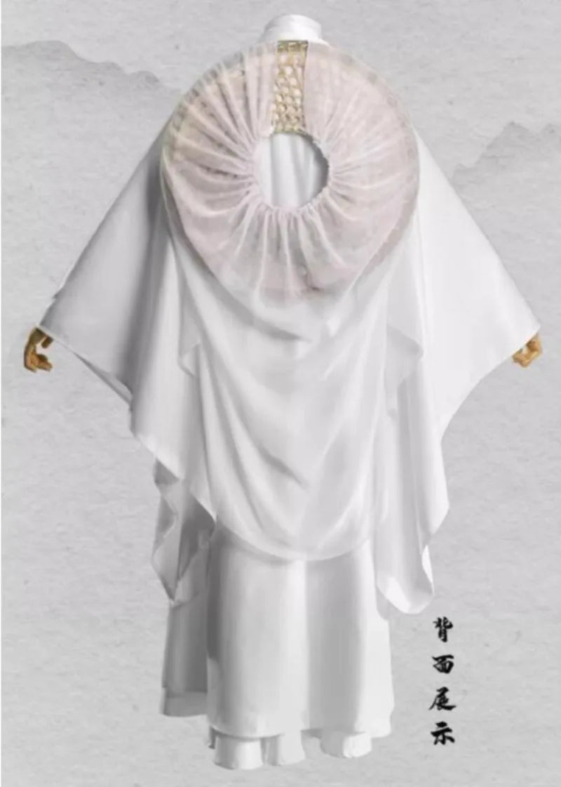 Xie Lian Cosplay Costume Tian Guan Ci Fu Cosplay Xielian Wigs Bamboo Hat Prop Men Women Halloween Comic Full Set Anime Cosplay