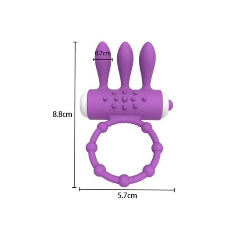 Erection Enhance Sex Toys For Men Erect Dick Vibrator Vibrating Penis Ring Clitoral Stimulator Lock Ring For Couple Sex Toy Gift