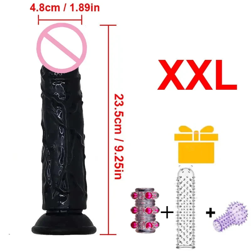 Realistic Dildo With Suction Cup Huge Jelly Fake Dick Big Penis Dildos Sex Toy for Woman Plug Adult Erotic Men Anal Butt WONGRUO