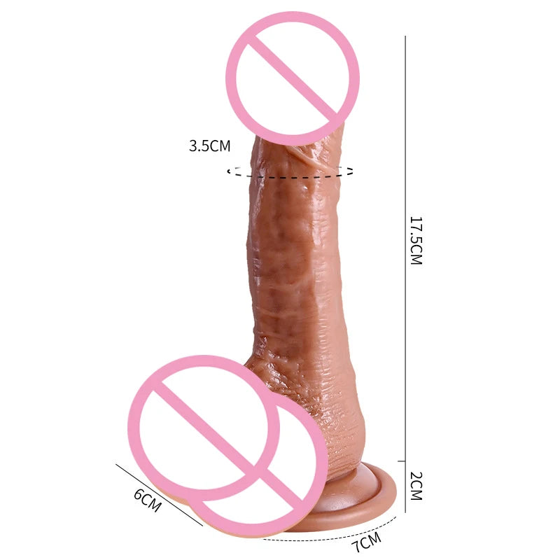 Realistic Dildos for Women Skin Sliding Foreskin Testicles Dildo Anal Vaginal Stimulation Strapon Big Penis Sex Toys for Woman