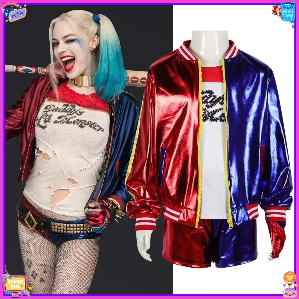 Best-Selling  Quinn Cosplay Costume - Halloween & Carnival Outfit for Women, child Jacket  Set, Christmas Party Attire
