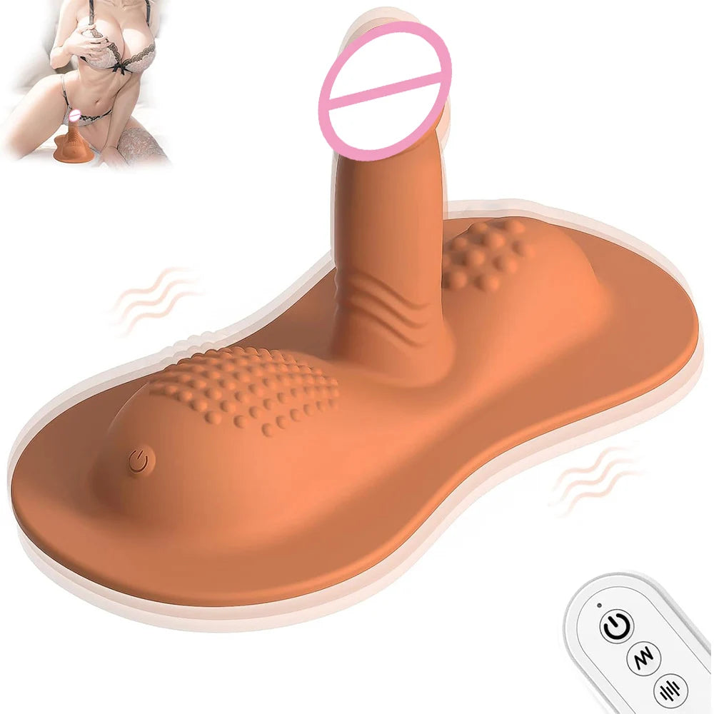 Big Sit and Ride Vibrators Dildo with 10 Vibrating Modes Remote Control Clit Anal G Spot Stimulator Adult Sex Toy for Women Man