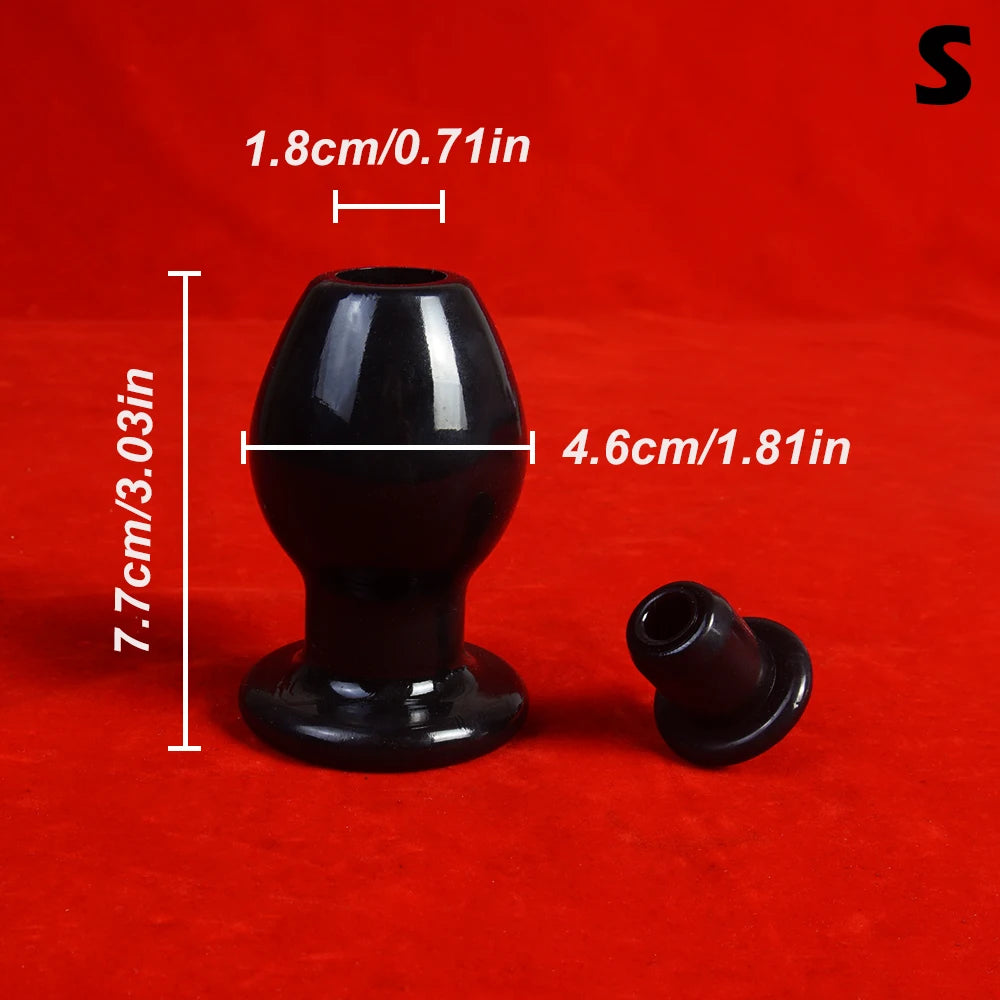 Full Access Peeker Hollow Anal Tunnel Dilator Stretcher Anus Ass Butt Plug,Analplug Buttplug Butplug with Stopper,Sex Toys