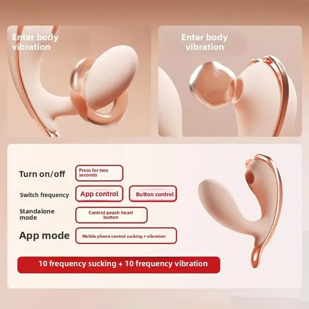 Sucking vibration 2-in-1 vibrator 10-speed oral sex 10-speed vibration clitoris stimulation vaginal massage female sex toy