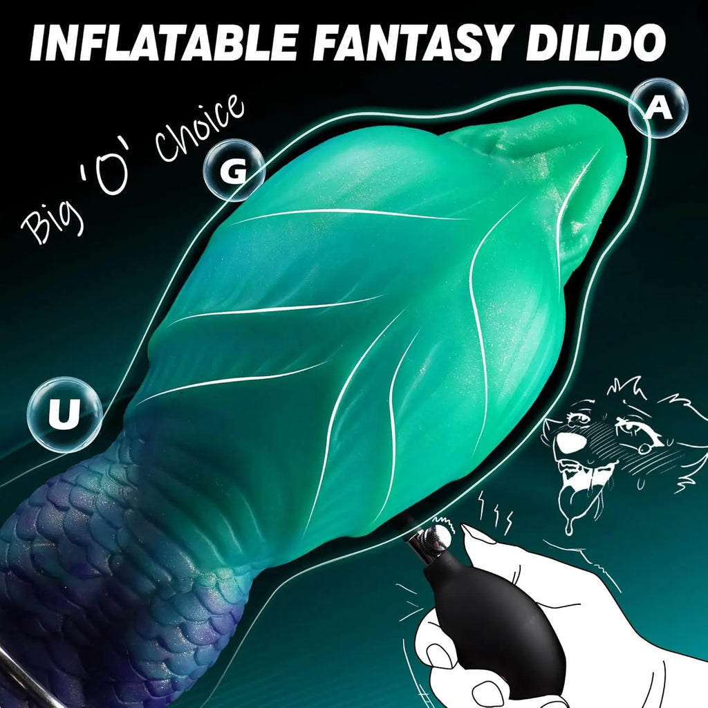 New Inflatable Animal Dildo - P Spot Stimulator Wearable Anal Plug Soft Fake Penis Buttplug Sex Toys For Women Men 18+