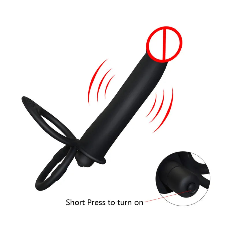 Double Penetration Anal Plug Dildo Butt Plug Vibrator For Men Strap On Penis Massage Vagina Plugs Adult Sex Toys For Couples 18+