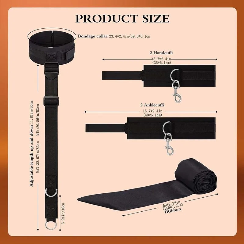 Adult Games Erotic Sex Toys For Woman Couples SM Fetish Slave BDSM Bondage Restraints Handcuffs Shackles Erotic Accessories