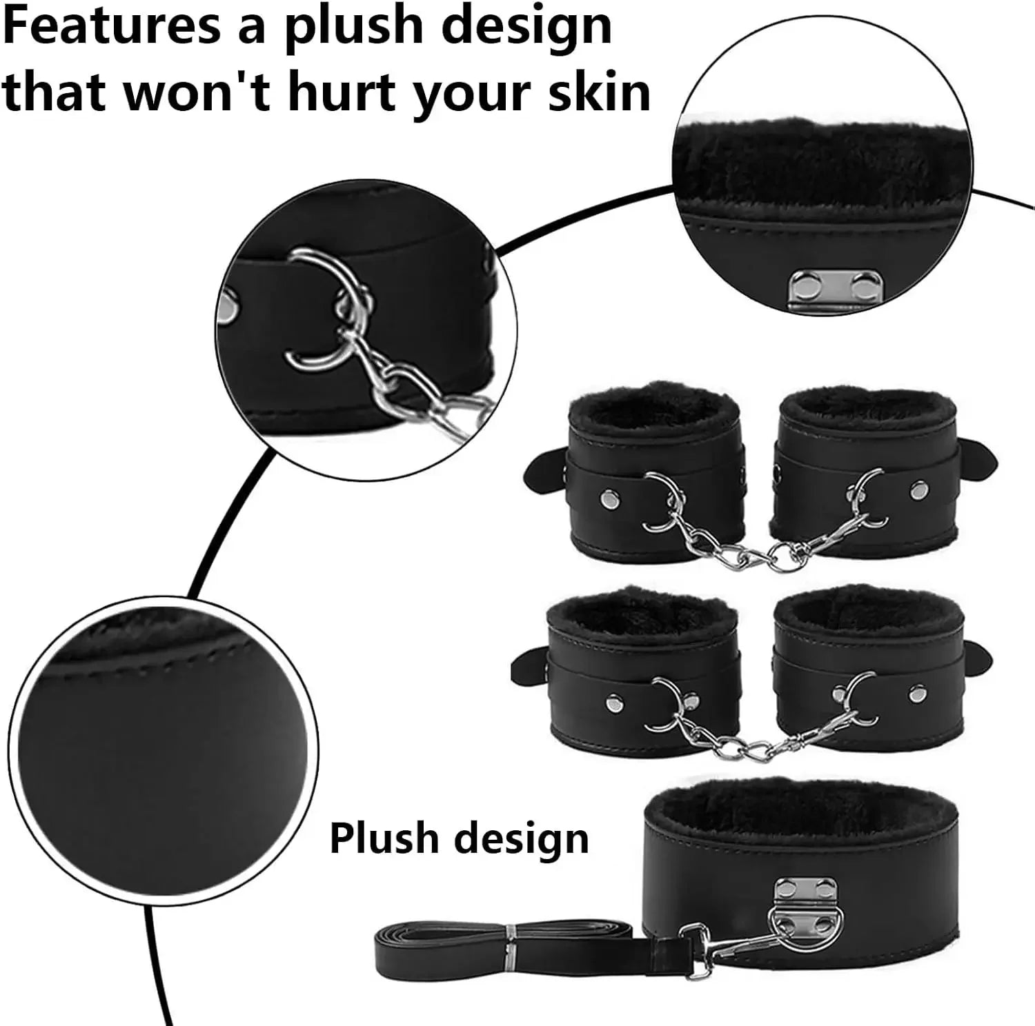 Sex Toys Femdom Handcuffs Bdsm Slave Collars Fetish Adult Games Erotic Products Role Play Bondage Equipment Exotic Accessorie