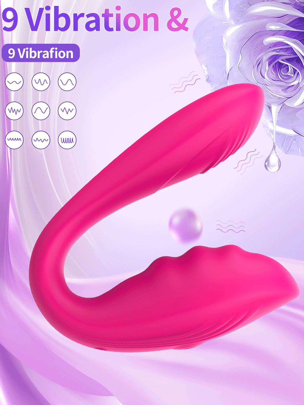 Couple Vibrator Adult Erotica Female Mini Wearable 9 Modes G-spot Clitoral Anal Stimulation Vibrator Female Sex Toys