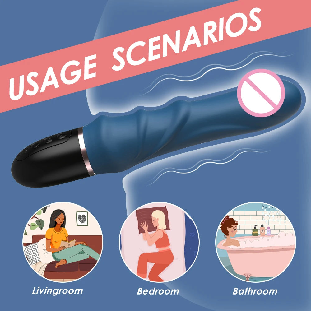 Big Dildo Vibrator for Women 10 Modes G-spot Clitoral Stimulator Powerful Vaginal Massager Female Masturbator Sex Toy for Aldult
