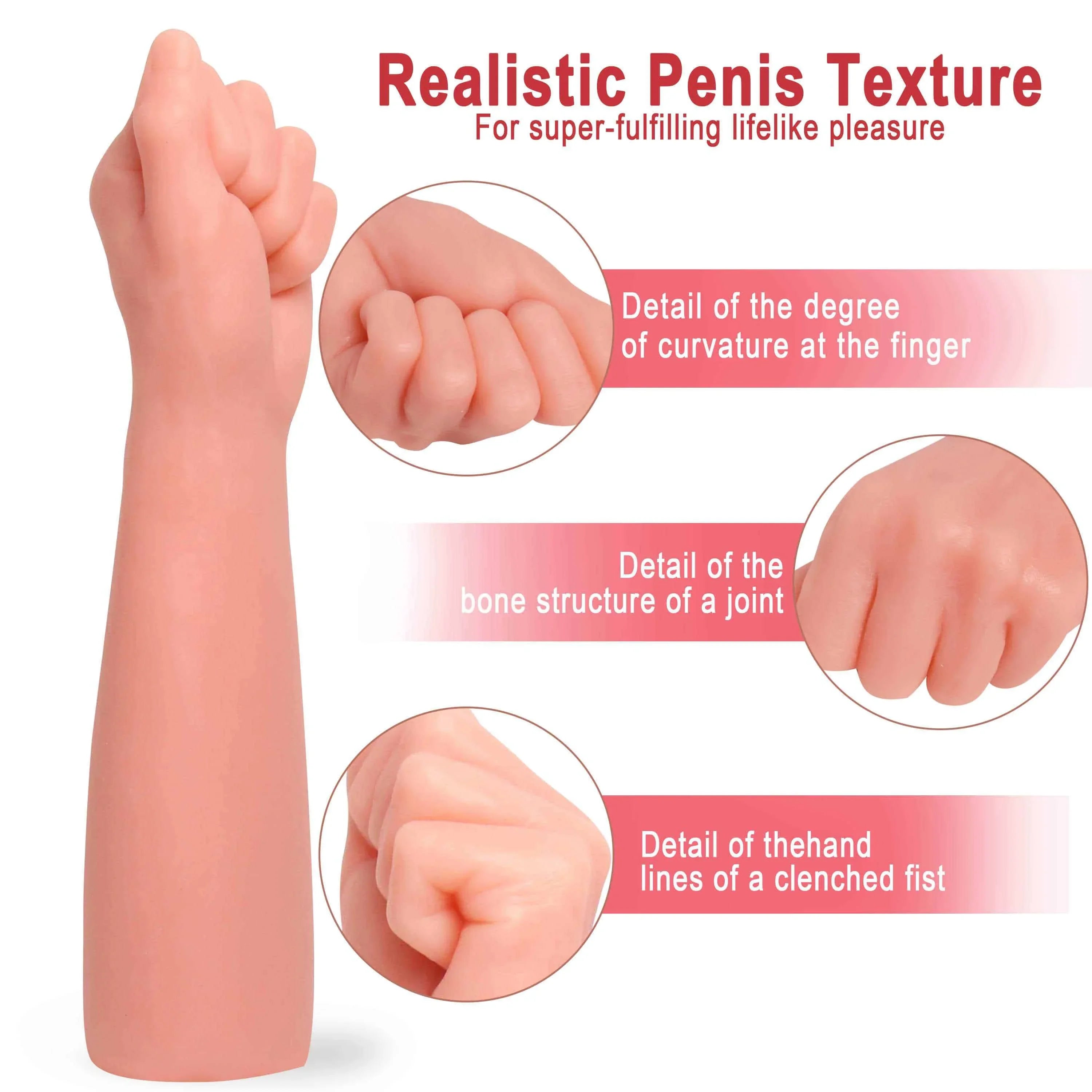 Giant Hand Shaped Anal Plug Arm Dildo Soft Silicone Fist Anal Filling Female Masturbation Sex Toys Realistic And Easy To Clean