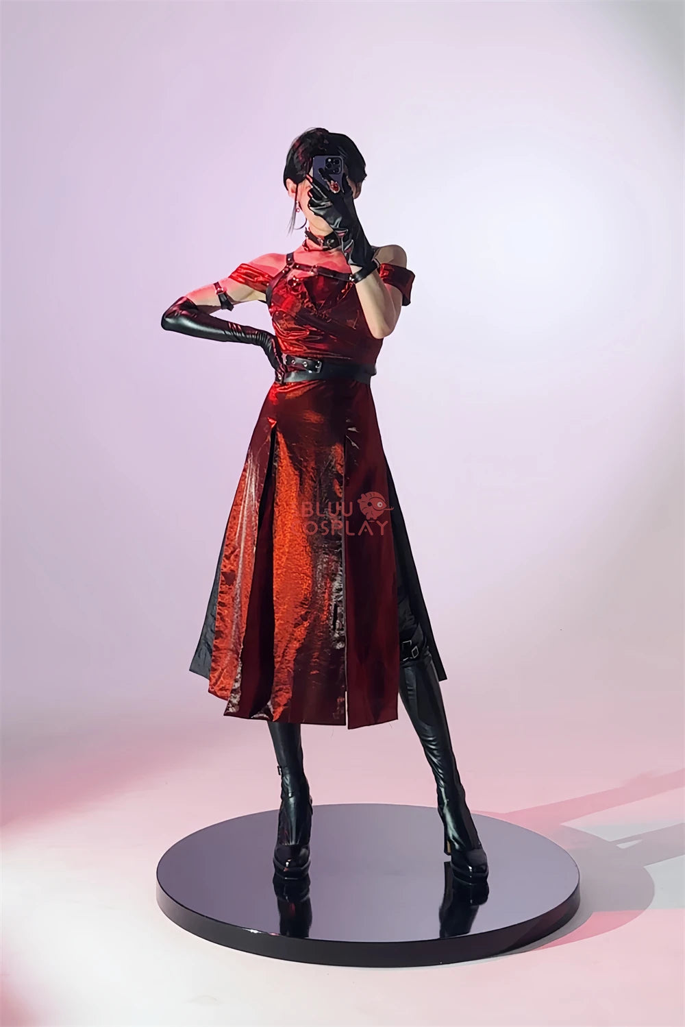 SBluuCosplay Enchanting Veil Heroine Cosplay Costume Game Love and Deepspace R-Quality Women Red Dress Qinche Sylus