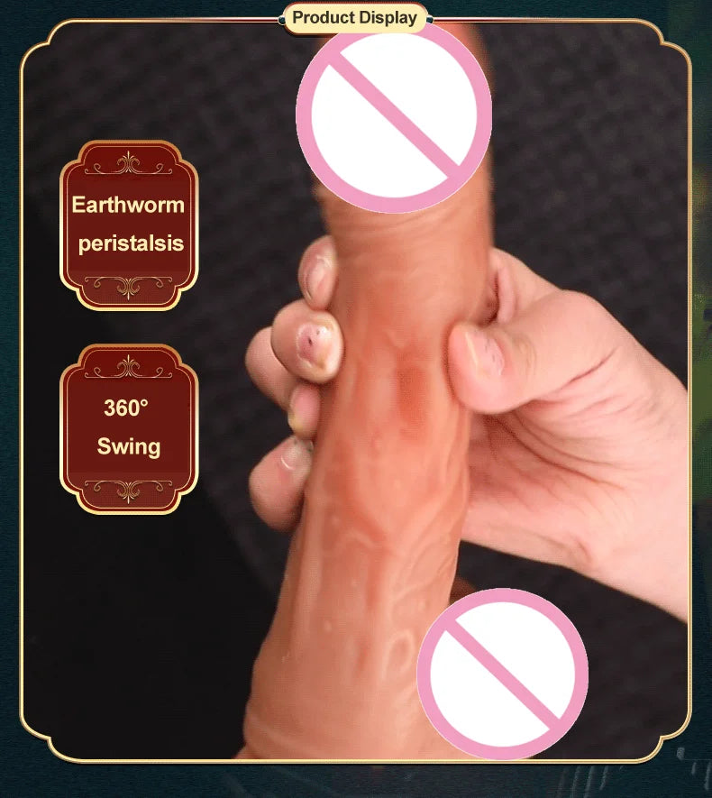 Male Penis Realistic Dildo Rotating Vibrating Man Cock Thrusting Sexy Shopping Penis Vibrator Adult Erotic Sexy Toy for Women