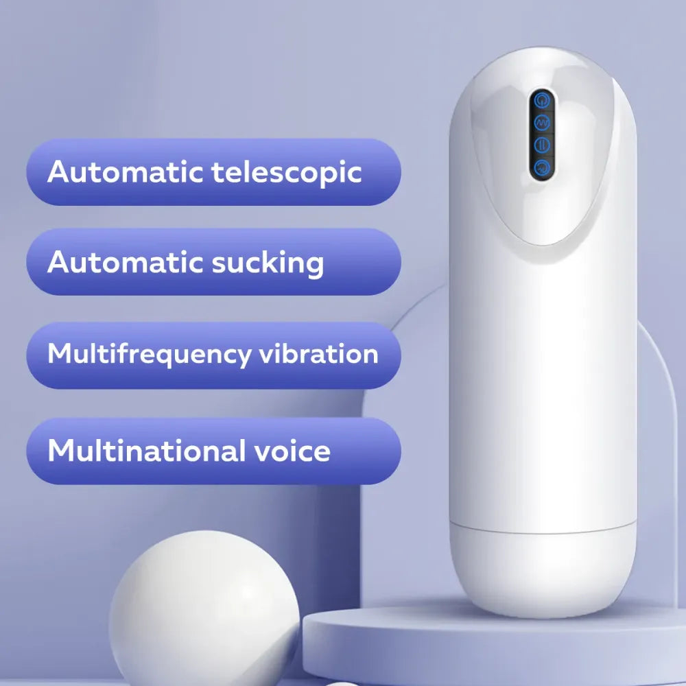 Powerful Automatic Male Masturbator Vibrating Thrusting Action Realistic Vaginal for Men